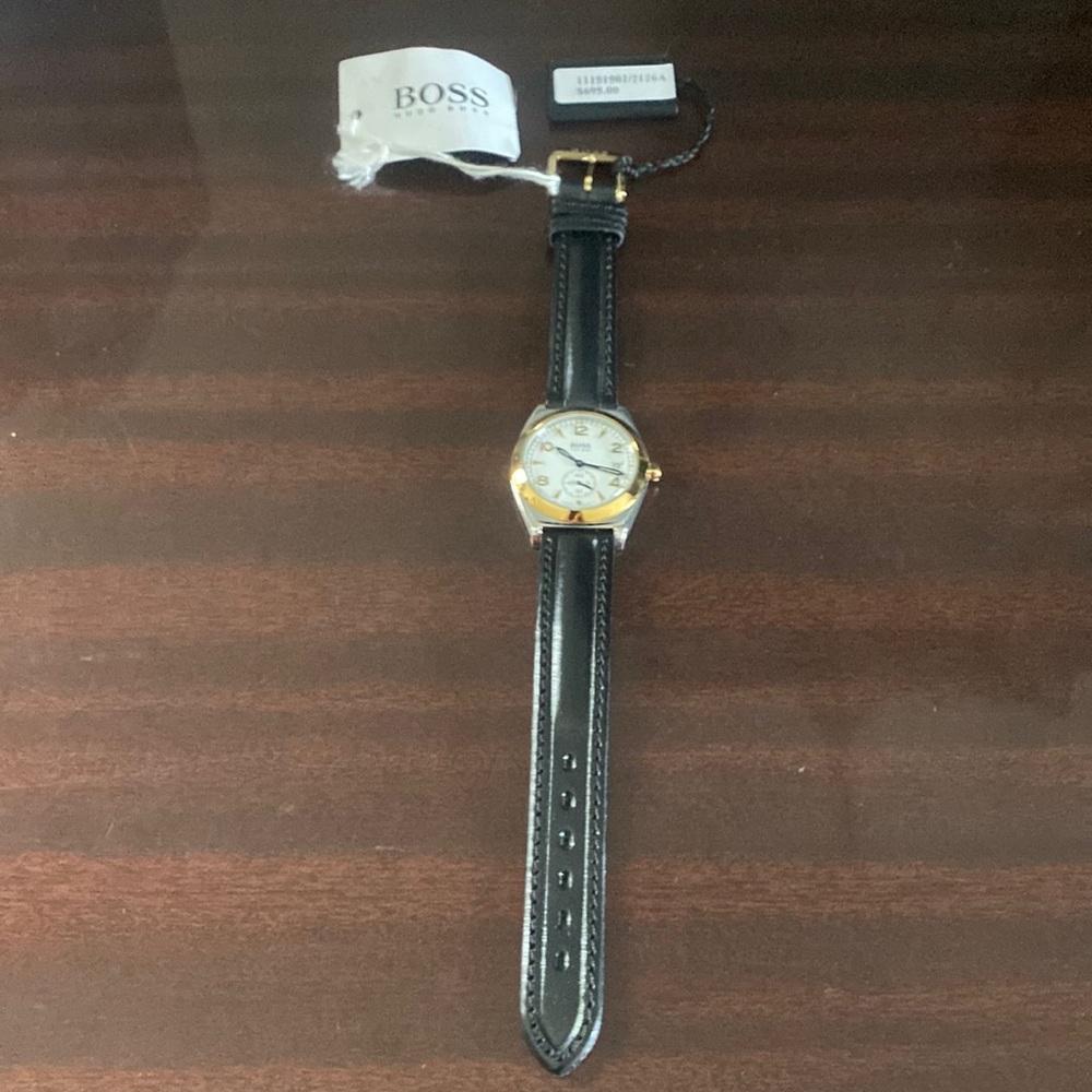 Hugo boss gold bezel Swiss made watch